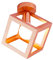 iDEGU Retro Deckenleuchte im Geometrischen Design Moderne Deckenlampe mit Würfel Lampenschirm Vintage Lampe E27 Deckenleuchte für Schlafzimmer Wohnzimmer Flur Küche Café Restaurant, 16 cm, Roségold