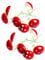 Amosfun 24PCS Cute Small Mushroom Christmas Tree Ornament Xmas Hanging Pendants for Home Party DIY Decoration (Red)