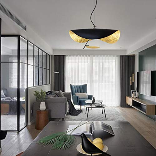 Moderner LED Pendellampe Mode UFO Wohnzimmer Kronleuchter Industriedesign Hängeleuchten Höhenverstellbare Hängelampe Restaurant Deckenleuchte Cafe Bar Küche Lampe Leuchte,40cm