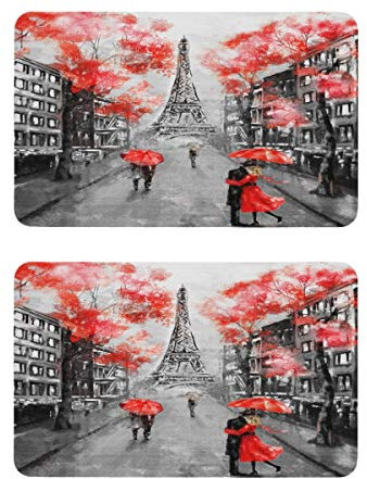 Mnsruu Imanes decorativos para nevera, diseño de árbol de la Torre Eiffel de la Calle, París, 2 unidades, para nevera, cocina, oficina,