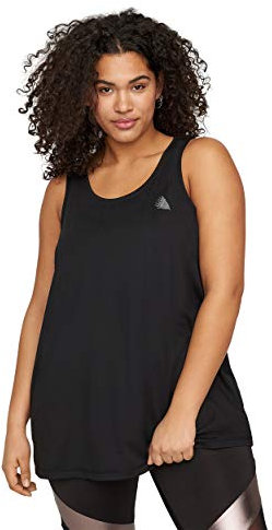 Zizzi Active by Große Größen Damen Trainingstop mit Rundhals Gr - Plus Size Damen Kleidung 46-48 Black