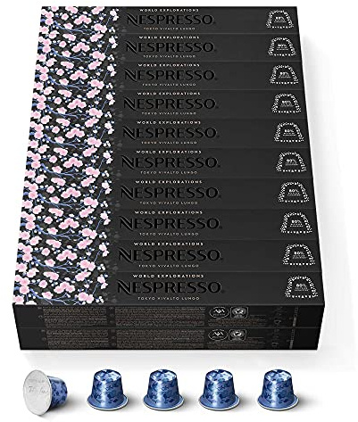 Nespresso Original - 200 cápsulas de café Tokyo Lungo - Intensidad 6 - Para Lungo - (20 estuches de 10)