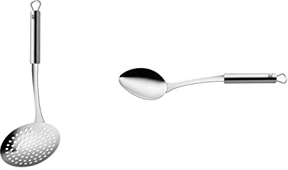 WMF Profi Plus Schaumlöffel 30 cm und Servierlöffel 32 cm, Cromargan Edelstahl Teilmattiert, Spülmaschinengeeignet