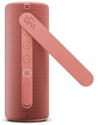 Loewe We. HEAR 1 Coral Red, Bluetooth Lautsprecher, 40W, Wasserresistent, Tragbar, Aufladbar, 14h Lange Akku Laufzeit, für Outdoor und Indoor