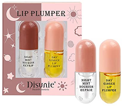 Natürlicher Lip Plumper, 2 Stück Pflanzenextrakte Plumping Lip Serum, Lip Enhancer, Lip Plumping Balm, Feuchtigkeitsspendender klarer Lipgloss für vollere Lippen und hydratisierte Beauty Lips, A