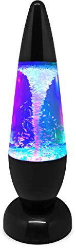 PartyFunLights - Tornado Lampe 24cm RGB Farbwechsel LED Twister Lava Lampe Glitter Nachtlicht Lampe USB 2.0 und Batteriebetrieben