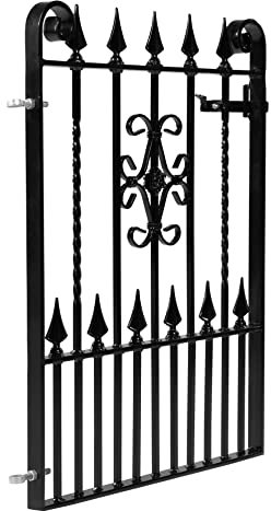 metal garden gate, Wilpshire Design, galvanised & powder coated black (width of opening 3ft/height 38)