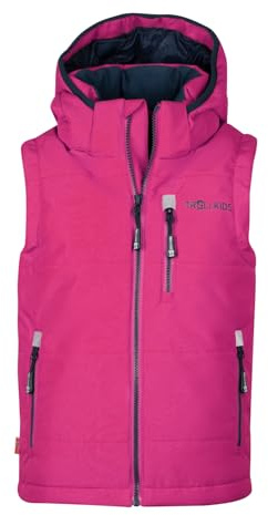 Trollkids Kids Narvik Vest XT | Wasserabweisend, winddicht und atmungsaktiv|Warm und robust|Abnehmbare Kapuze|Drei Taschen