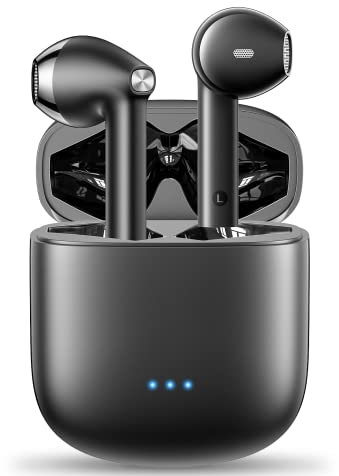 Wireless Earbuds,Bluetooth 5.3 Headphones,HiFi Stereo Wireless Headphones In Ear with 4 ENC Noise Cancelling Mics,32 Hours Playtime,Touch Control,IPX6 Waterproof Sports Earphones for Work,Running