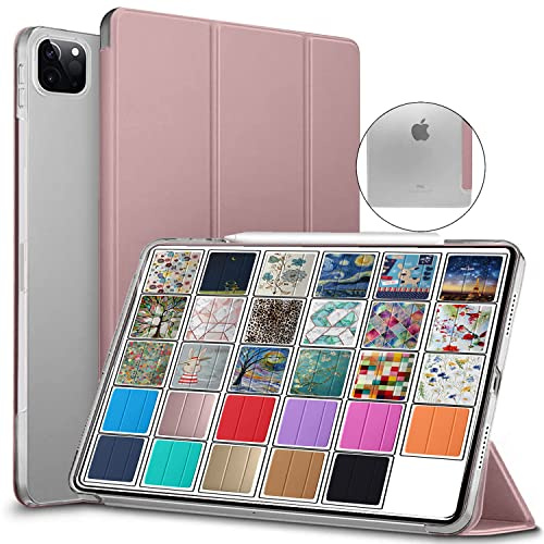 DuraSafe Cases iPad PRO 11 Inch 2 2020 3 2021 4 2022 [ PRO 11 2nd 3rd 4th ] Slim Lightweight Protective PC Dual Angle Stand Cover - Rose Gold