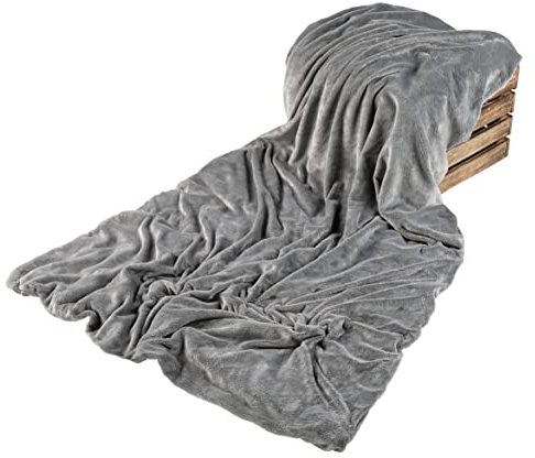 BaSaTex Therapiedecke Entspannungsdecke 135x200 Ink. 4-Jahreszeiten Zusatzbezug | Schwere Bettdecke gegen Schlafstörungen | Gewichtsdecke für Jugendliche Erwachsene | Farbe Anthrazit, Gewicht 6kg