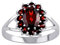 SILVEGO Damen Ring aus 925 Sterling Silber mit echtem Granat, SILVEGOB280001