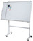Whiteboard HWC-C85b, mit ausziehbarer Tafel Magnettafel Memoboard Pinnwand, mobil rollbar inkl. Zubehör, 167x186cm