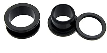 Stfery Plugs Tunnel, Plug Tunnel 8mm Acryl Schwarzer Reifen 2er Ohr Gauges Schmuck Flesh Piercing Damen Herren Punk 0G