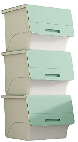 WALLLL Kinderschrank Aufbewahrungsschrank Schublade Typ Kinderschrank Schließfach (Farbe: grün)