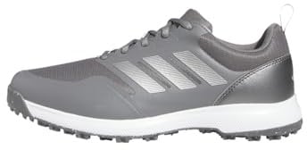 adidas Hombre Tech Response SL 3.0 Wide Golf Shoes, Grey Four/Silver Metallic/Solar Gold, 42 EU