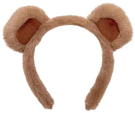 1 Pièces Ours Oreilles Bandeau Mignon Fête Chapeaux Laver Visage Bandeau Tête D'Animal Porter Bandeau Doux Et Confortable Bandeau Cheveux Accessoires Pour Adultes Enfants Décoration De Fête
