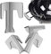 Amacoam 4er Set Feuerplatten Abstandshalter Set Universal Feuertonne Edelstahl Kugelgrill BBQ Disc Universal Abstandshalter, Edelstahl