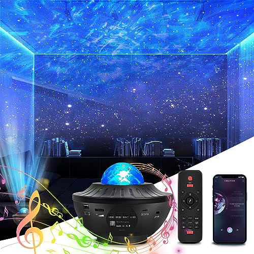 Fanser Star Projector, Galaxy Projector, Night Light Projector, Ocean Wave, Remote Control,with Adjustable Speed and Brightness, Timer, Party Ambient Lighting, for Kids, Adults, Bedroom,Party