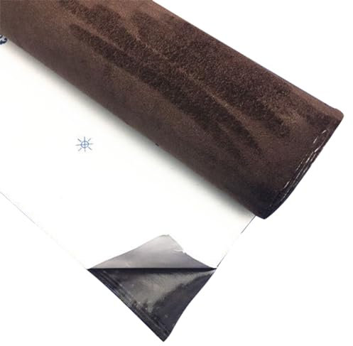 Inscrip Sofa-Stoff-Reparaturflicken, Mikrofaserstoff Klebefolie Wildlederoptik Selbstklebend Auto Stoff Stretch Dehnbar Velvet Velour Kunstleder Wildlederimitat, 20 cm x 30 cm (Kaffee)