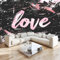 Art Fototapete Schwarzer Marmor, Rosa Liebe 150 x 105 cm Vlies Tapeten Moderne Wandtapete Wohnzimmer Schlafzimmer Tapete