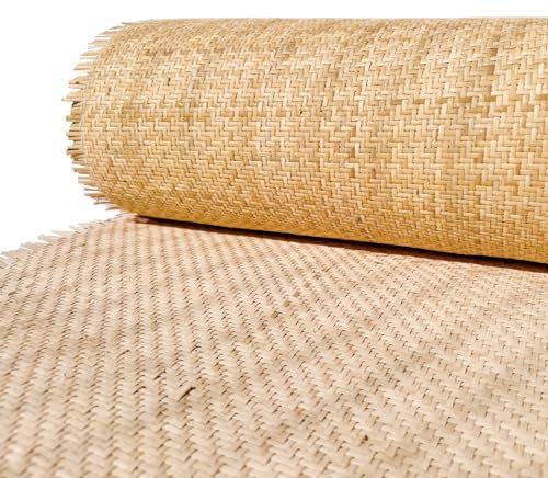 Rollo de Mimbre Natural, ratan rollo mimbre natural rejilla mimbre, 35x150 mimbre rollo, Correas de Caña Natural Rattan cannage, ratan natural por metros, para Manualidades Gabinete Silla Muebles