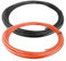 Universal Radnabe Felgenkantenschutz Ring und Styling, Universelle Stil Auto Felgenband Radnabe Kante Ring Selbstklebende Protektoren (8m schwarzer Rillenstreifen + rot Streifen)