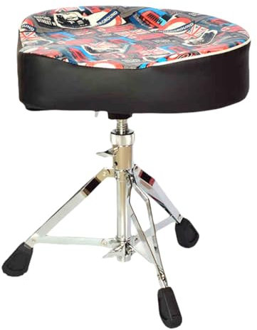 Vllentin Schlagzeughocker,Dreieckiger Trommelhocker,Trommelhocker Thron,Gepolsterter Drummersitz,Tragbar,Bequem,Mit Anti Rutsch FüßEn,Leicht Zu Tragen Ist,FüR Instrumentenspieler Musiker
