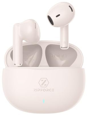 ZIPFORCE True Wireless Earbuds, in-Ear Bluetooth 5.3 Headphones 4-Mics ENC Clear Call, Bluetooth Earbuds Touch Control 30 Playtime, IPX6 Waterproof TWS, Light-Weight Earphones, Blue