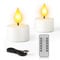 SoulBay Candele ricaricabili a LED, 2 lumini a batteria senza fiamma, candele elettriche per la casa, decorazioni natalizie di Halloween, 4 x 5 cm