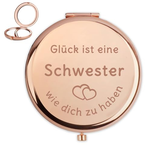 Geschenk Schwester Weihnachten,Geburtstagsgeschenk Schwester,Geschenk für Schwester,Beste Schwester Geschenke,Kosmetikspiegel,Geschenk für Schwester Geburtstag,Geschenkideen Schwester,Adventskalender