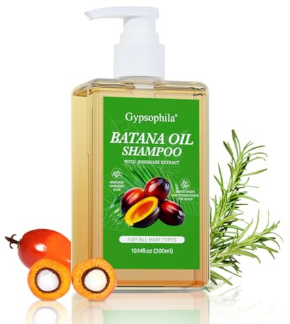 Gypsophila Batana Öl Shampoo für Haarwuchs, Rosmarin Shampoo Pflegend & Verjüngend für Weichheit & Volumen