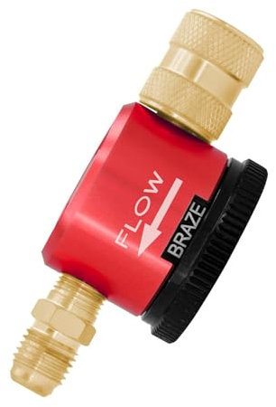 Garosa Herramienta de Purga de Nitrógeno con Esfera de 3 Puntos, Flujo de Nitrógeno Suave, 50 Psi, para Mantenimiento de HVAC