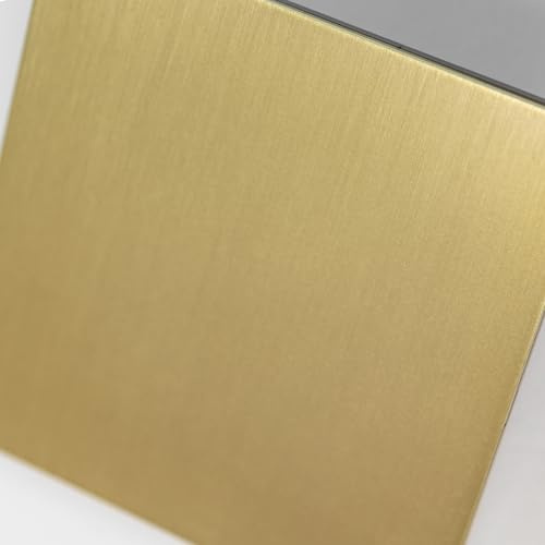 Satin Brass Straight Knurled Switches and Sockets | Screwless Front Plate (3X3 Blank Plate)