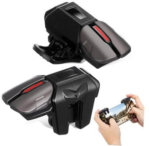 FIXOSHEE Mobile Game Controller Triggers mit Fingerschutzhüllen aus Kupferfaser und Finger Gaming Trigger Rutschfest Kompatibel mit Meisten Smartphones Inklusive Case Nutzung