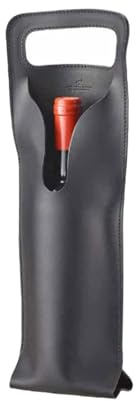 Ldabrye Elegante Weintasche aus Leder für Hochzeiten, Verkostungen, Partys, Weingeschenk aus Leder, Schwarz , Mass Beauty