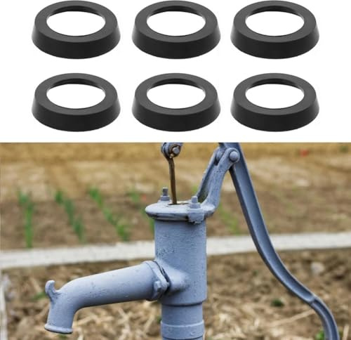 6 Stück Pumpenlederdichtung, 75 mm, Gummi-Becher-Dichtungsset für Auslauf, Handpresse, Heimwerker-Zubehör