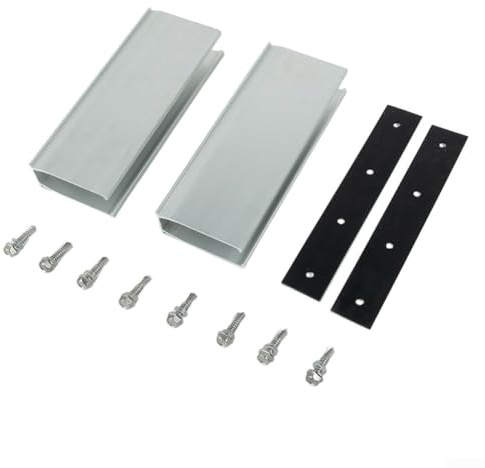 Verstellbare Aluminium-Montageschiene für PV-Module, leicht und einfach zu transportieren, Solarmodul-Zubehör (2 Stück)