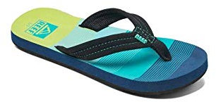 Reef Kids Ahi, Boys’ Flip Flops, Multicolour (Aqua/Green Agn), 12/13/2018 UK (31/32 EU)