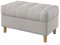Furninero - Raffinierte gepolsterter Sitzbank Sitzhocker Sitzruhe Betthocker Ottomane, mit Stauraum, Gerundete Beine, 80 cm breit, Naturel Beige Stoff (Licht zu reinigende), Beige