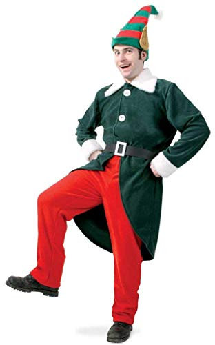 KarnevalsTeufel Kostüm Weihnachtself für Erwachsene 2-TLG. Oberteil mit Gürtel und Hose Gnom Zwerg Weihnachten