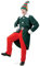 KarnevalsTeufel Kostüm Weihnachtself für Erwachsene 2-TLG. Oberteil mit Gürtel und Hose Gnom Zwerg Weihnachten