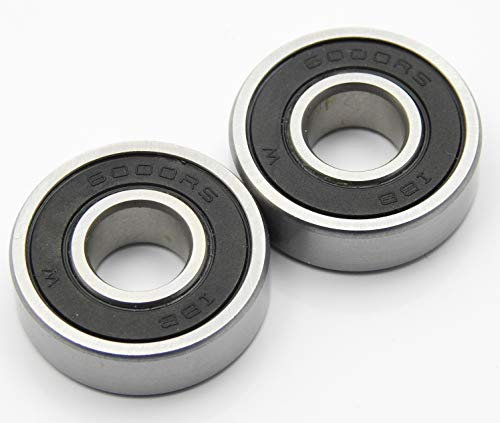 2 Stück Kugellager 6000 2RS / 10 x 26 x 8 mm, Rillenkugellager