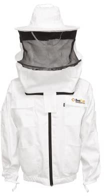Imkerjacke weiß Deluxe runder Hut - BeeFun®: XXXXL