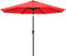 ABCCANOPY 270cm Sonnenschirm im Freien Wasserabweisende Bespannung -Gartenschirm Marktschirm, Rot