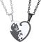 U7 Ying Yang Cat Matching Necklaces For Couples Womens BFF Gifts 2 Girls Friendship Necklace
