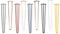 Natural Goods Berlin 4X Pieds de Table Hairpin en Métal | Différentes Couleurs & Tailles | Pied de Table pour Table de Salle à Manger & Bureau | Hauteur de 71 cm & 3 Barres | Rosé