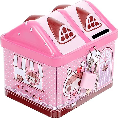 Vosarea Sparschwein Groß XXL Spardose Einhorn Gegenglas Wechseln Einhorn Cartoon Topf Bank Geldbank Münzkasten mit Schloss Spielzeug für Kinder Kinder Zuf?llige Sparschwein Mit Schlüssel