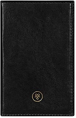 Maxwell-Scott Handgefertigtes Leder Adressbuch in Schwarz - CaldanaM