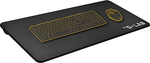 THE G-LAB K-Board Cadmium Plateau pour Ordinateur Portable avec Coussin XXL, Idéal Home Office/Gaming pour Lit ou Canapé, Support pour Ordinateur Portable 13”-19”, Lapdesk Extra Large avec Poignée